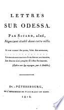 Lettres sur Odessa
