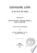 Lexicographie latine du XIIe et du XIIIe siècle