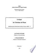 Lexique de Christine de Pizan