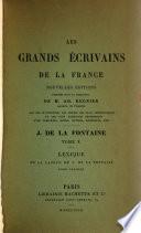 Lexique de la langue de J. de La Fontaine