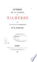 Lexique de la langue de Malherbe