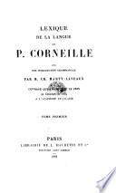 Lexique de la langue de P. Corneille