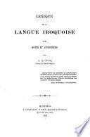 Lexique de la langue iroquoise