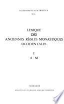Lexique des anciennes règles monastiques occidentales