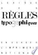 Lexique des règles typographiques