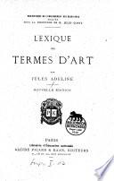 Lexique des termes d'art