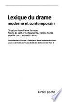 Lexique du drame moderne et contemporain