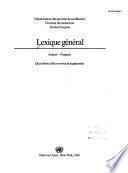 Lexique General/Sales No B.91.I.15
