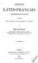 Lexique Latin-français, Rédigé conformément au décret du 19 juin 1880