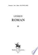 Lexique roman