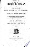 Lexique Roman ou dictionnaire de la langue des troubadours, comparée avec les autres langues de l'Europe Latine, 2