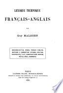 Lexique technique français-anglais