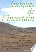 Lexiques de l'incertain