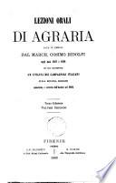 Lezioni orali di agraria date in Empoli dal march. Cosimo Ridolfi negli anni 1857 e 1858 e ora ristampate ad utilità dei campagnoli italiani sulla 2. ed. aumentata e corretta dall'autore nel 1862