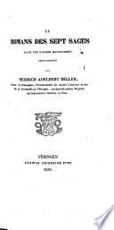 Li Romans des sept Sages nach der Pariser Handschrift herausgegeben von H. A. Keller