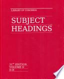 Library of Congress Subject Headings