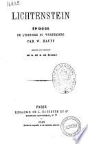 Lichtenstein episode de l'histoire de Wurtemberg par W. Hauff