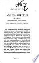 Lieux de refuge des anciens Helvètes