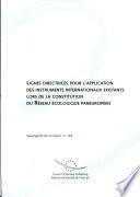 Lignes directrices pour l'application des instruments internationaux existants lors de la constitution du Réseau écologique paneuropéen