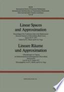 Linear Spaces and Approximation