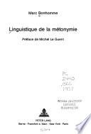 Linguistique de la métonymie