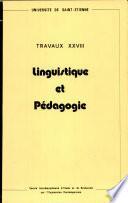 Linguistique et pédagogie