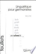 Linguistique pour germanistes