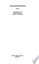 Linguistische Berichte