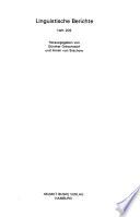 Linguistische Berichte