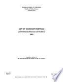 List of Canadian Hospitals and Related Institutions and Facilities