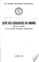 Liste des géologues du monde