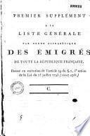 Liste générale par ordre alphabétique des émigrés de toute la République