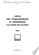 Listes des établissements et entreprises d'au moins 500 salariés