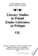 Literary Studies in Poland