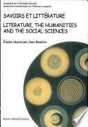 Literature, the humanities and the social sciences