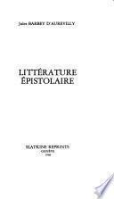 Littéraire épistolaire