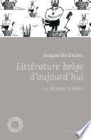 Littérature belge d’aujourd’hui
