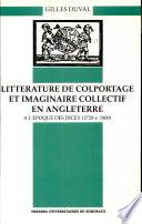 Littérature de colportage et imaginaire collectif en Angleterre à l'époque des Dicey