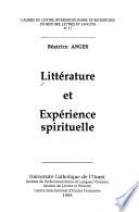 Littérature et expérience spirituelle