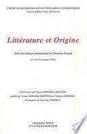 Littérature et origine