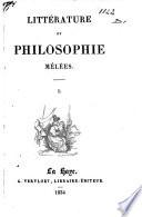Littérature et philosophie mêlées