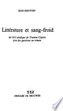 Littérature et sang-froid