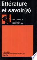 Littérature et savoir(s)