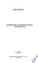 Littérature et société occitane au Moyen Age