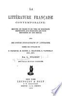 Littérature française contemporaine recueil en prose et en verse de morceaux empruntés aux écrivains les plus renommés du XIXe siécle