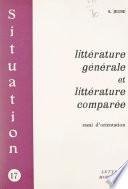 Littérature générale et littérature comparée