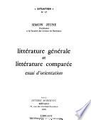 Littérature générale et littérature comparée