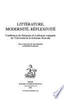 Littérature, modernité, réflexivité