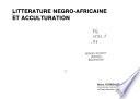 Littérature négro-africaine et acculturation