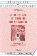 Littérature & oralité au Maghreb